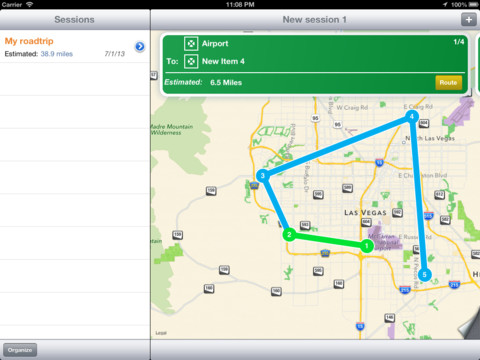 Your itinerary on the iPad